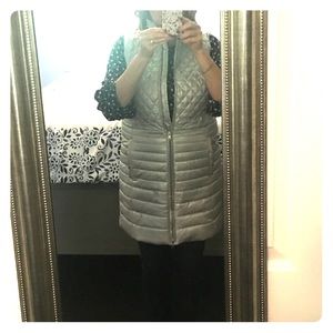 Talbots silver puffy vest.